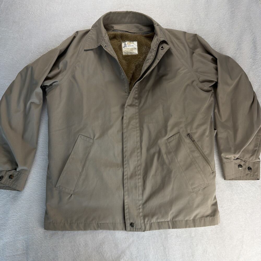 Vintage London Fog Men XXL Jacket Removable Sherpa Liner 38R Zipper